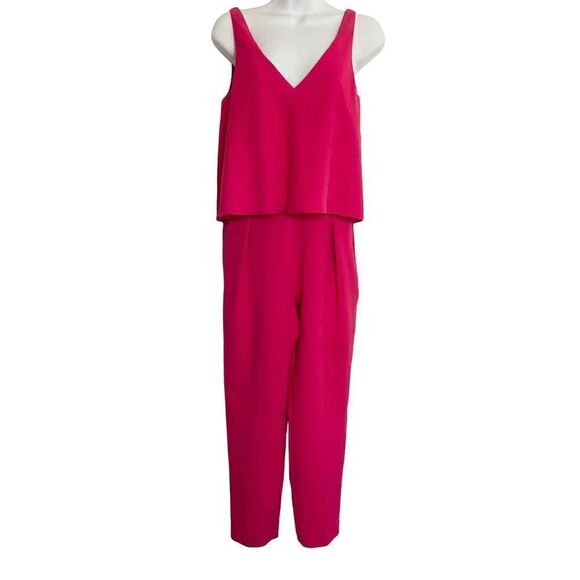 TRINA turk jumpsuit romper‎ tank hot pink size 0 NWT (ES) - Picture 1 of 12